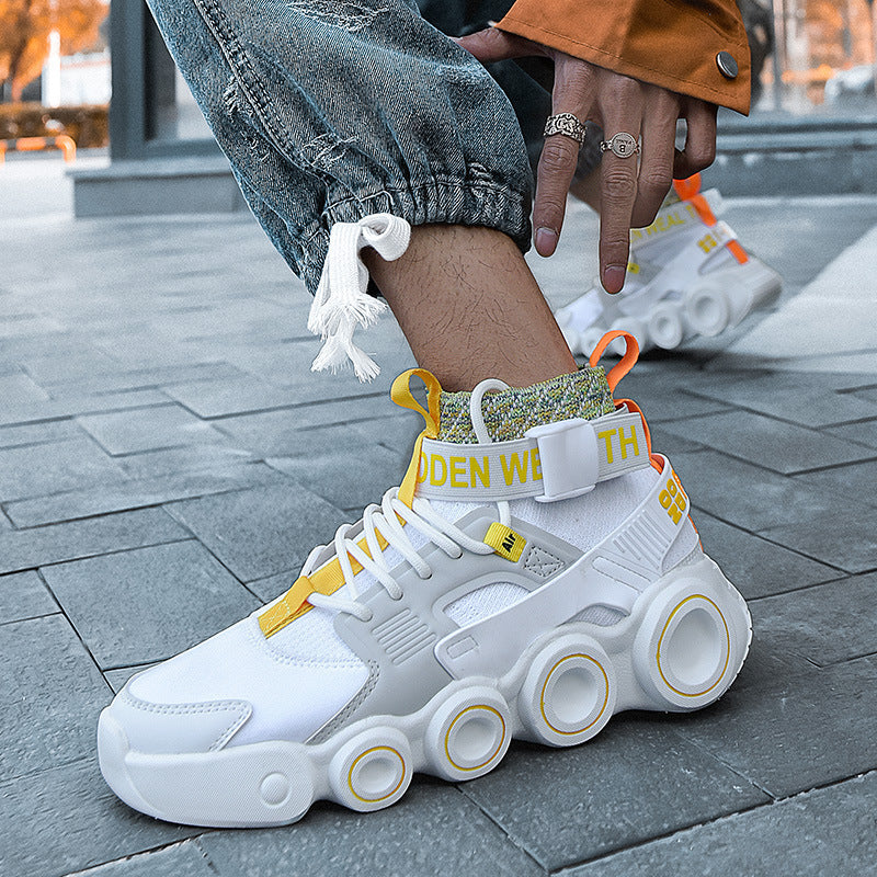 Damen Streetwear High-Top Sneakers mit innovativem Riemensystem EB