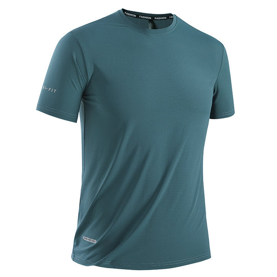Herren nan atmungsaktives Funktions-T-Shirt aus perforiertem Mesh für Training EB