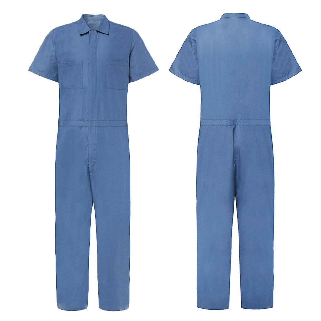 Damen Overall mit kurzem Arm und praktischen Taschen EB