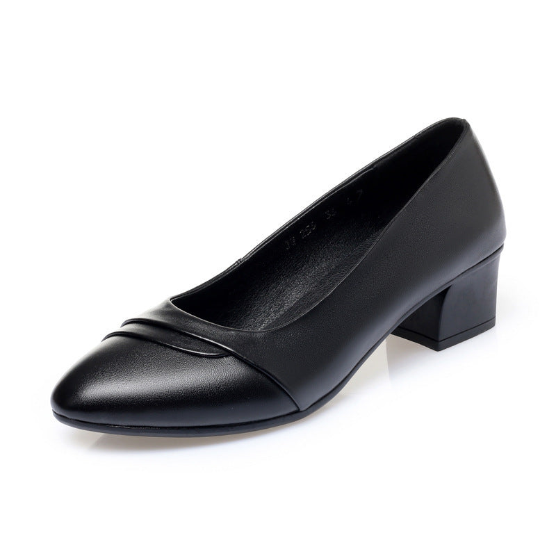 Damen Komfortable Pumps mit elegantem Rüschendesign und bequemem Blockabsatz EB