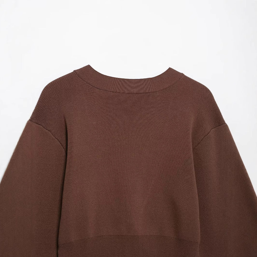 Damen lässige Strickjacke mit dekorativen Knopfdetails und elegantem Schnitt EB