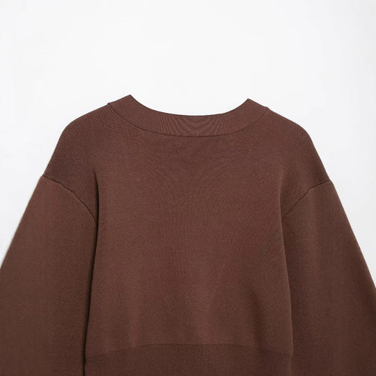 Damen lässige Strickjacke mit dekorativen Knopfdetails und elegantem Schnitt EB
