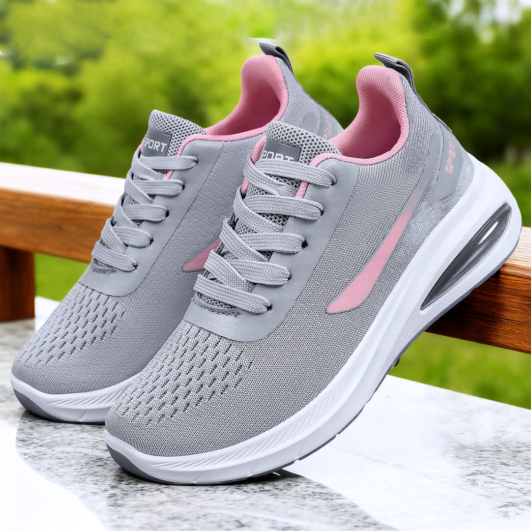 Damen Sportliche Sneakers mit luftdurchlässigem Obermaterial und dämpfender Sohle EB