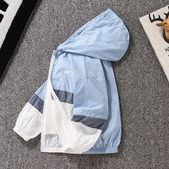 Unisex nan leichte winddichte Kapuzenjacke mit Reißverschluss und elastischen Bündchen  EB