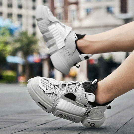Damen Sportliche Sneakers mit innovativem Schnellschnürsystem und atmungsaktiver Mesh-Oberfläche EB