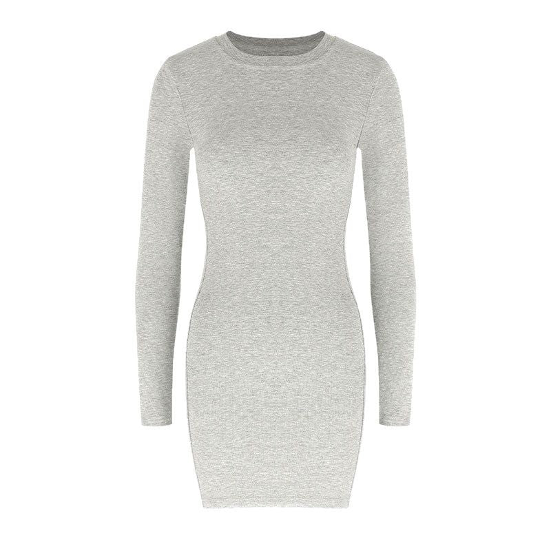 Damen figurbetontes Langarmkleid aus hochwertigem Jersey EB