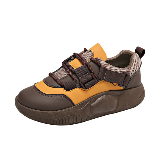 Damen Sportliche Sneakers mit elastischem Riemensystem und dicker Sohle EB
