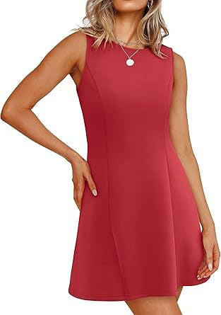 Damen ärmelloses A-Linien Kleid mit zeitlosem Schnitt EB