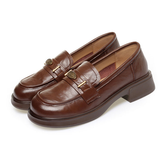 Damen Klassische Mokassins mit elegantem Kettendetail und rutschfester Sohle EB
