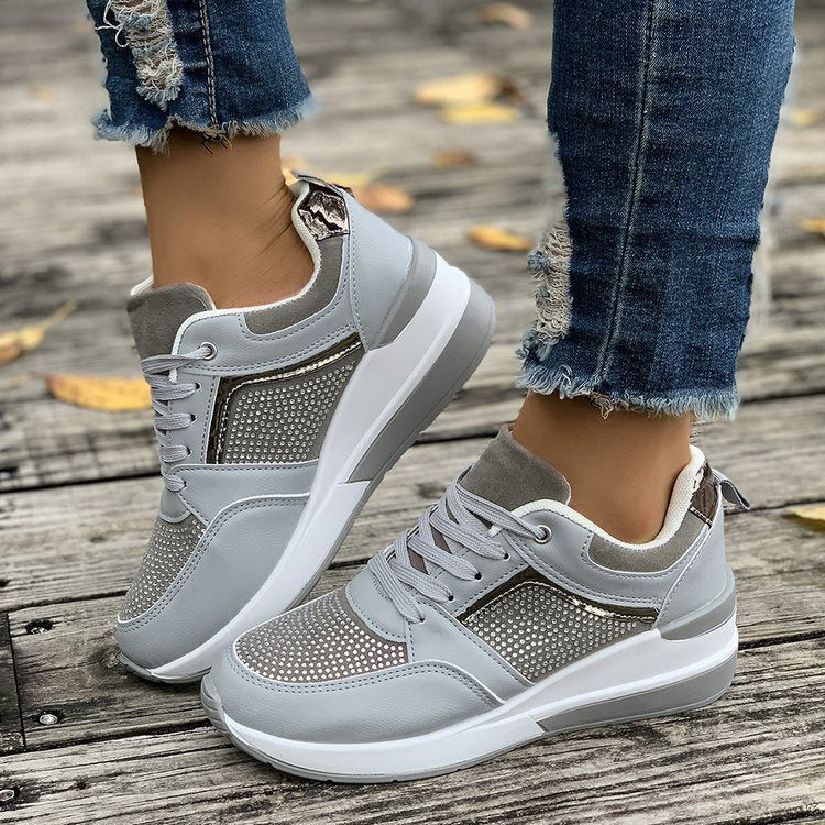 Damen Sportliche Sneakers mit atmungsaktiver Mesh-Oberfläche und dämpfender Sohle EB
