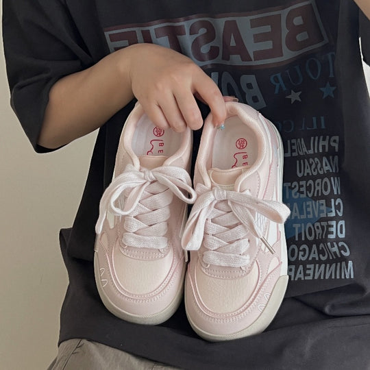 Damen modische Sneaker mit bequemer Schnürung EB