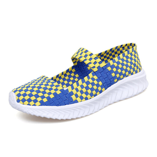 Damen Sportliche Schlupfschuhe mit atmungsaktivem Obermaterial und rutschfester Sohle EB