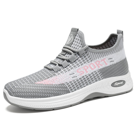 Damen Sportliche Atmungsaktive Sneakers mit rutschfester Sohle EB