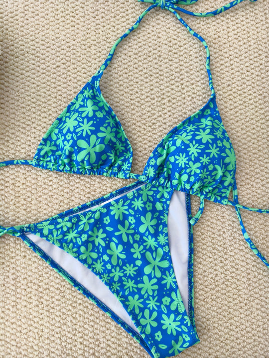 Damen Triangel-Bikini mit floralem Design EB
