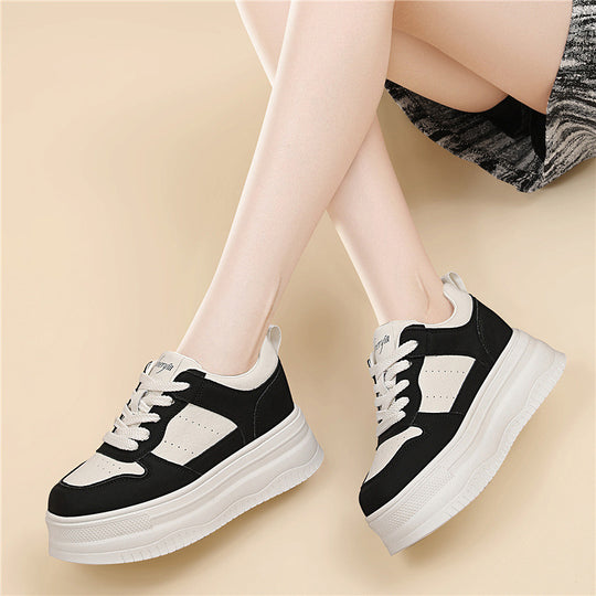 Damen Modische und komfortable Plateau-Sneaker mit dämpfender Sohle EB