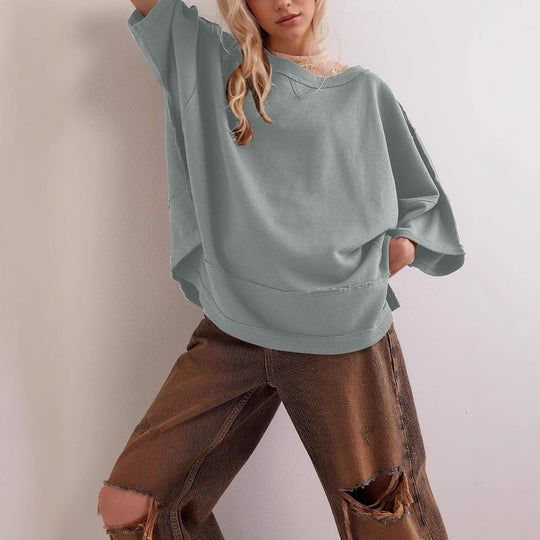 Damen oversized Sweatshirt mit fließendem Schnitt EB