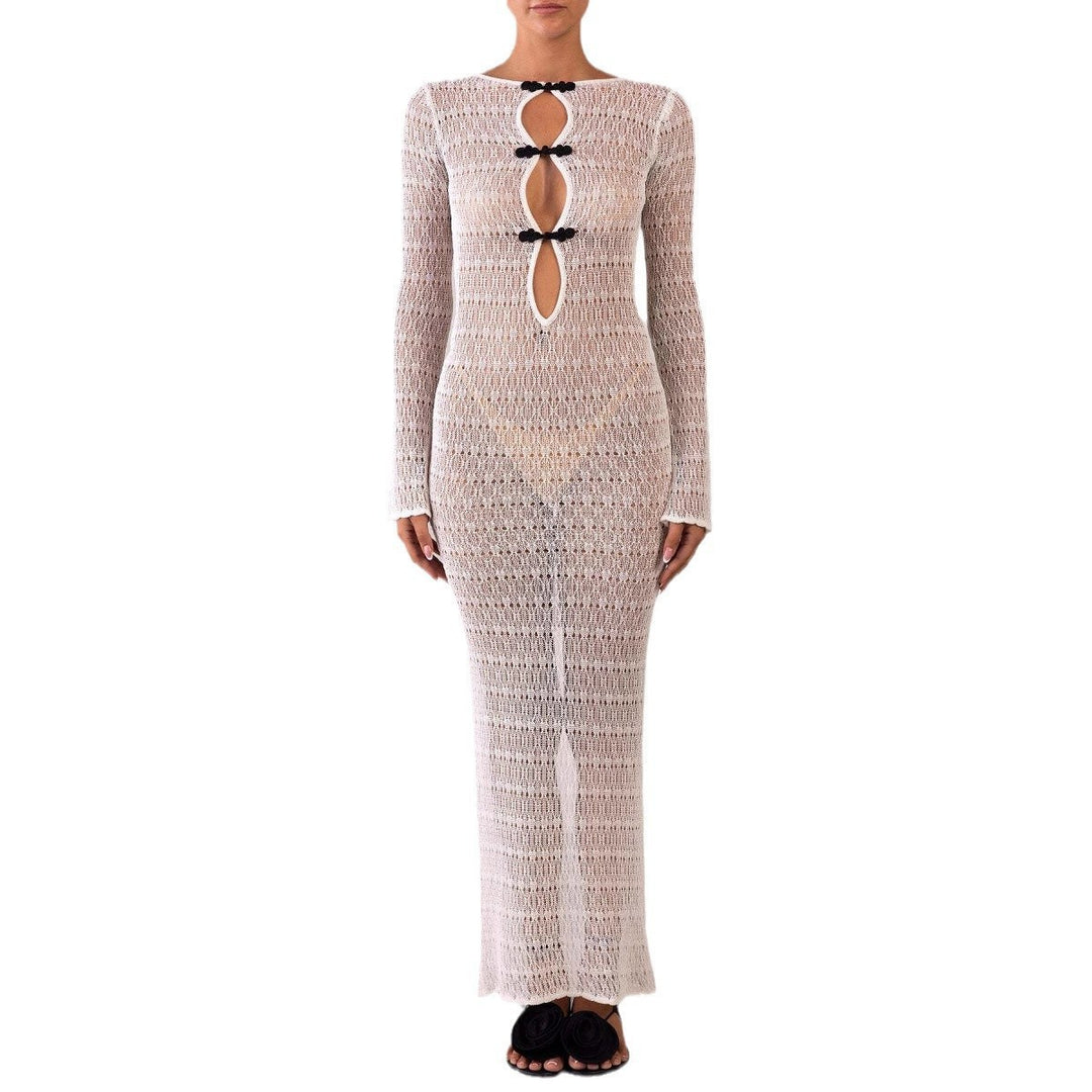 Damen Strickkleid mit innovativen Cut-Outs EB