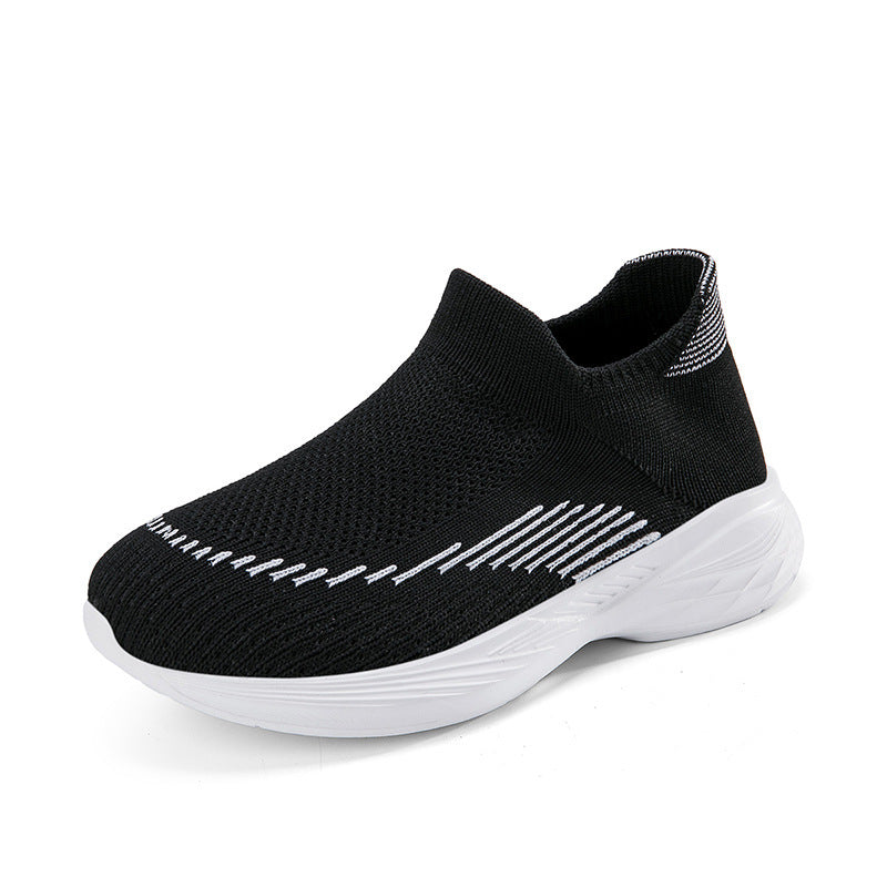 Damen Sportliche Slip-On Sneakers mit rutschfester Sohle und atmungsaktivem Obermaterial EB