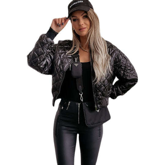 Damen Steppjacke mit elastischem Bund und praktischen Taschen EB