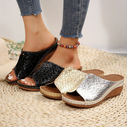 Damen Glänzende und elegante Sandalen EB