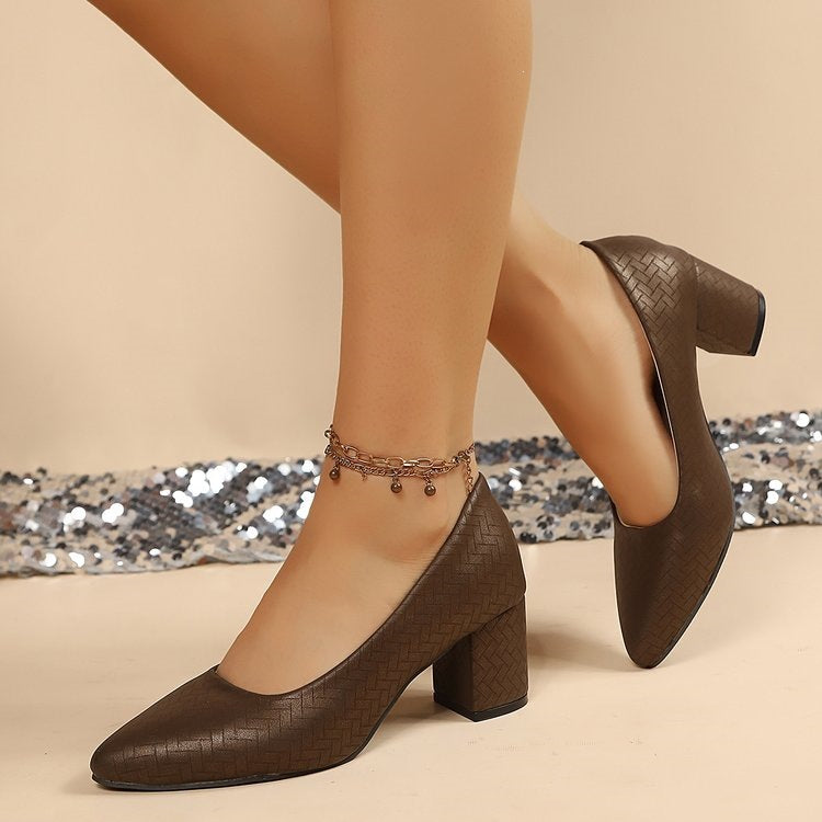 Damen Stilvolle Blockabsatz-Pumps EB