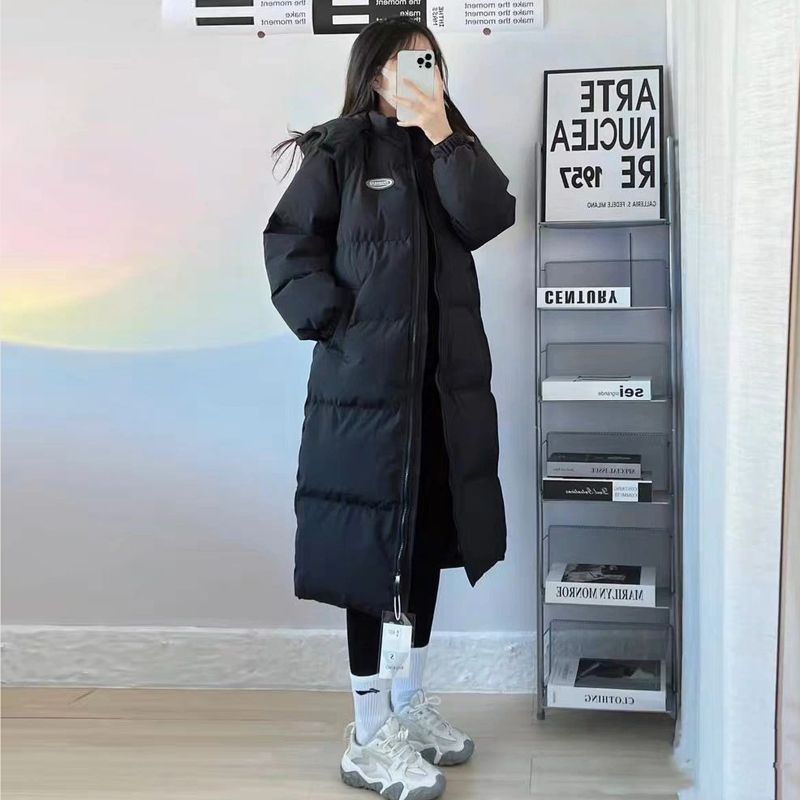 Damen Langer isolierter Pufferparka mit hohen Seitentaschen EB