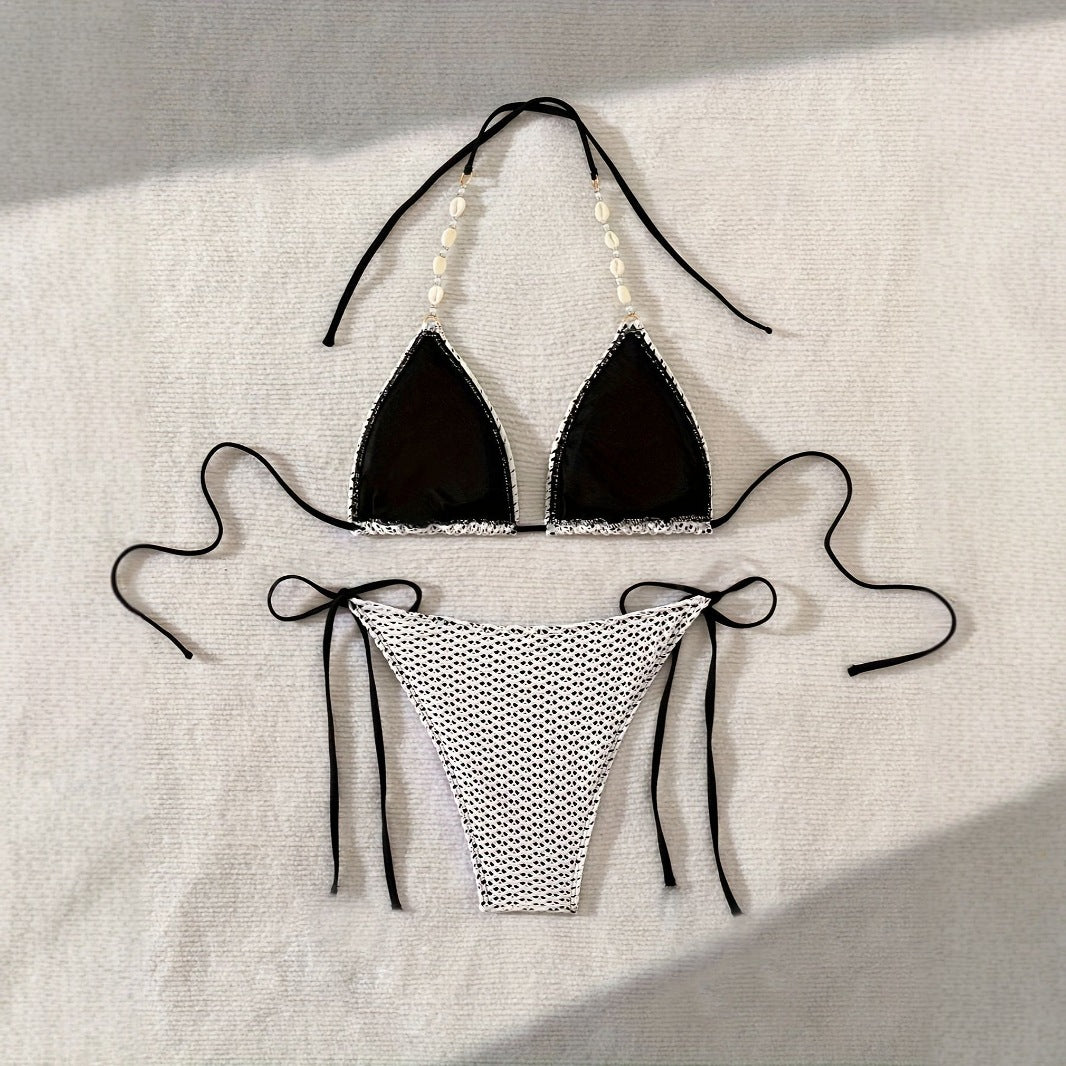 Damen Triangel-Bikini mit Muscheldetails EB