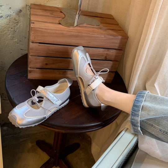 Damen Sportliche Sneakers mit verstellbarem Klettverschluss und atmungsaktivem Obermaterial EB