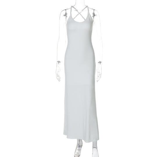 Damen Elegantes Maxikleid mit raffiniertem Schnitt EB