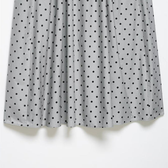 Damen Midi-Rock mit verspieltem Punkte-Design und elastischem Taillenzug EB