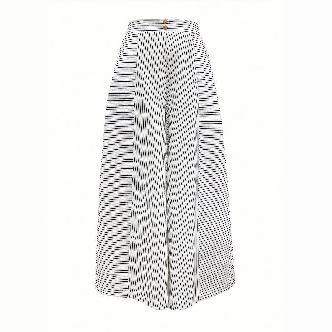 Damen Hochtaillierte Culotte mit Streifen EB