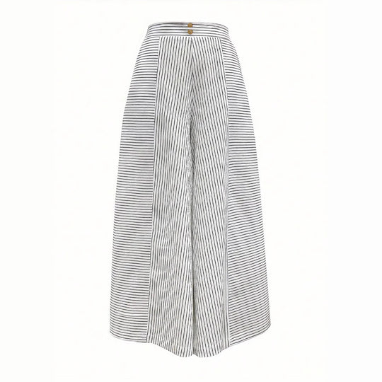 Damen Hochtaillierte Culotte mit Streifen EB