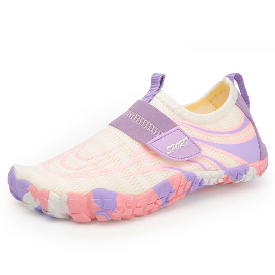 Damen Flexible Aquaschuhe mit rutschfester Sohle und praktischem Klettverschluss EB