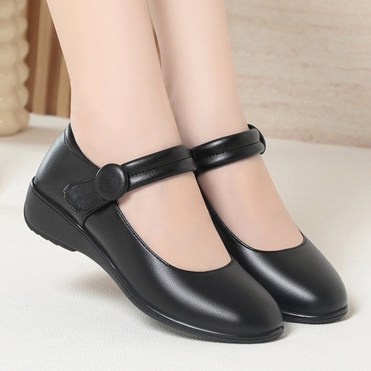 Damen Mary Jane Schuhe mit verstellbarem Riemen und bequemem Blockabsatz EB