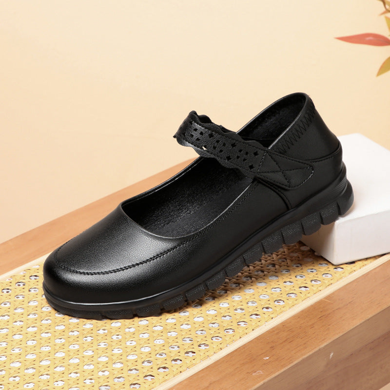 Damen Mary Jane Schuhe mit durchbrochenem Riemchen und rutschfester Sohle EB