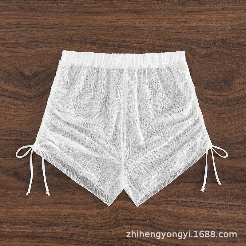 Damen Transparente Strandshorts EB