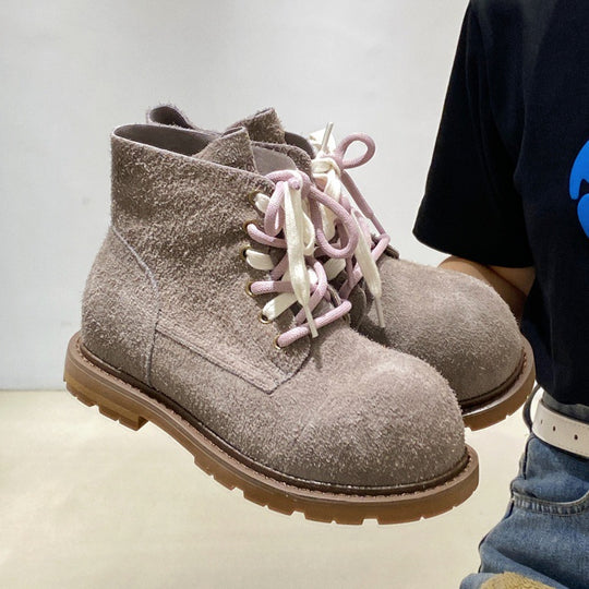 Damen bequeme und stilvolle Chelsea Boots mit trendy Schnürung EB