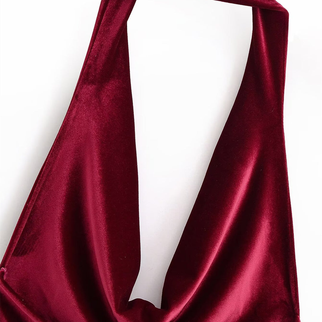 Damen elegantes Maxikleid mit tiefem V-Ausschnitt und fließendem Satin-Finish EB