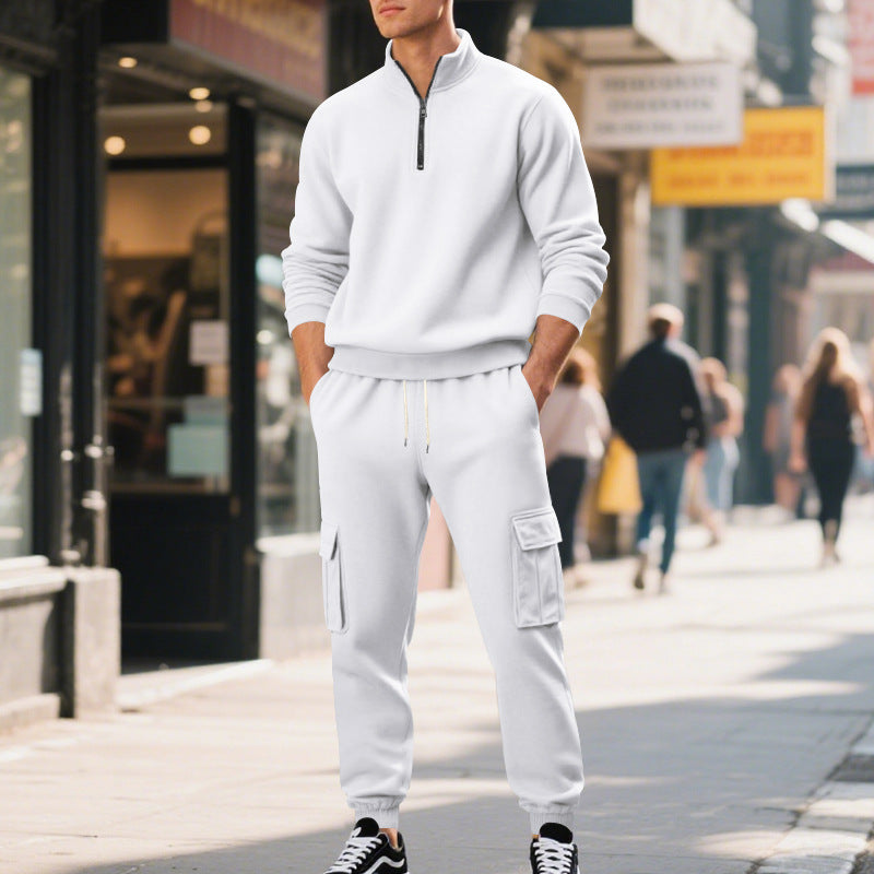 Herren nan Utility-Cargo-Jogginghose mit verstärkten Klappentaschen und elastischem Kordelzugbund EB
