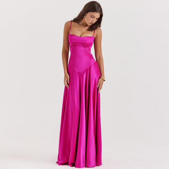 Damen Elegantes Abendkleid mit tailliertem Schnitt und schwingendem Rock EB