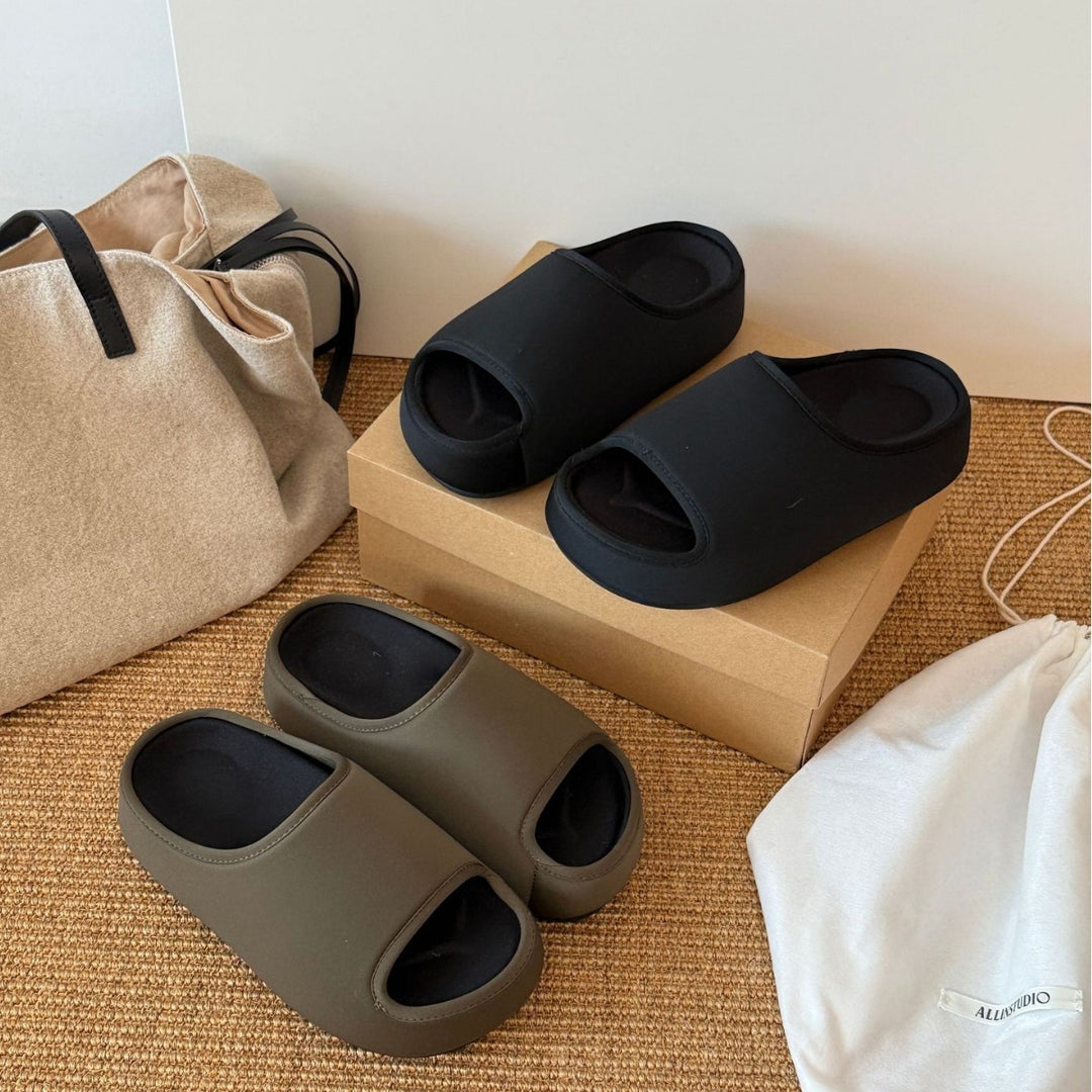Damen Orthopädische Mules mit offenem Zehenbereich und rutschfester Sohle EB