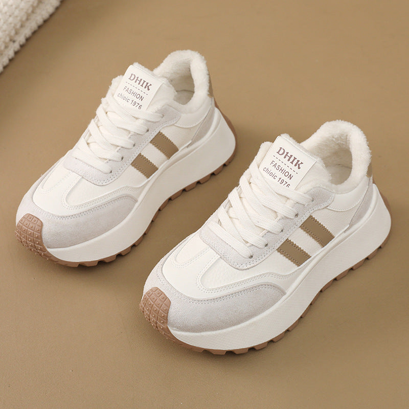 Damen Chunky Sneakers mit kuscheligem Innenfutter und rutschfester Sohle EB
