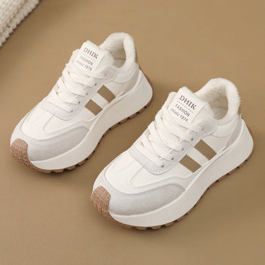 Damen Chunky Sneakers mit kuscheligem Innenfutter und rutschfester Sohle EB