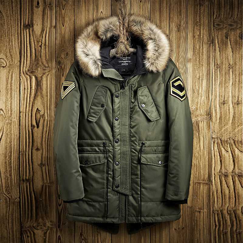 Herren Parka mit abnehmbarer Kapuze und warmem Fleecefutter EB