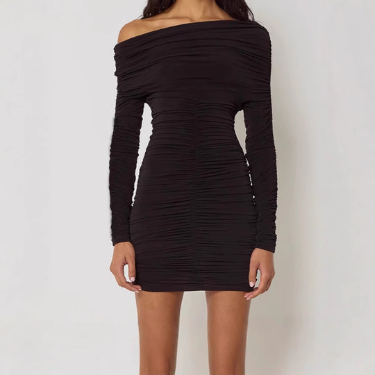 Damen Figurbetontes Minikleid mit Raffungen EB