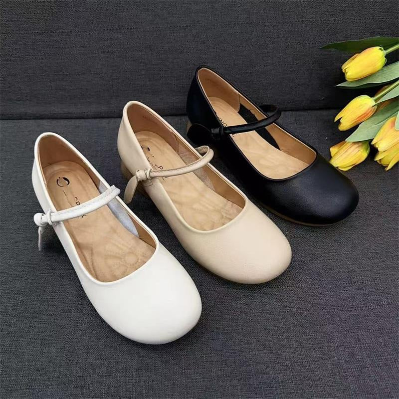 Damen elegante Ballerinas mit modischem Riemen und komfortablem Fußbett EB