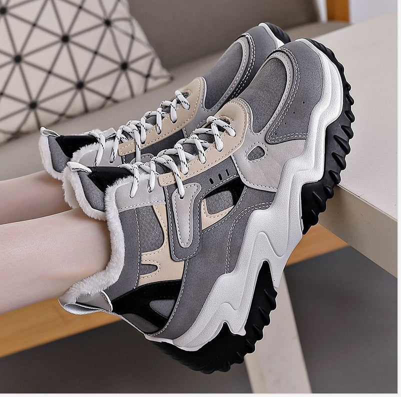 Damen Hohe Sneakers mit wärmendem Innenfutter und strukturiertem Design EB