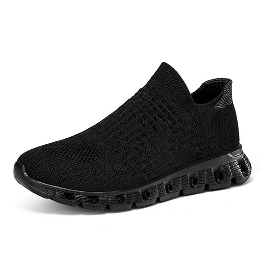Damen Slip-On Laufschuhe mit atmungsaktivem Obermaterial und flexibler Sohle EB