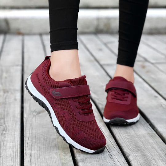 Damen Sportliche Freizeitschuhe mit verstellbarem Klettverschluss und rutschfester Sohle EB