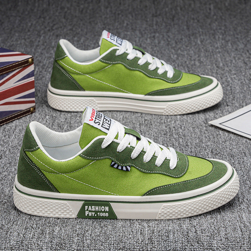 Damen Modische Sneakers mit strapazierfähigem Canvas-Obermaterial und dämpfender Laufsohle EB